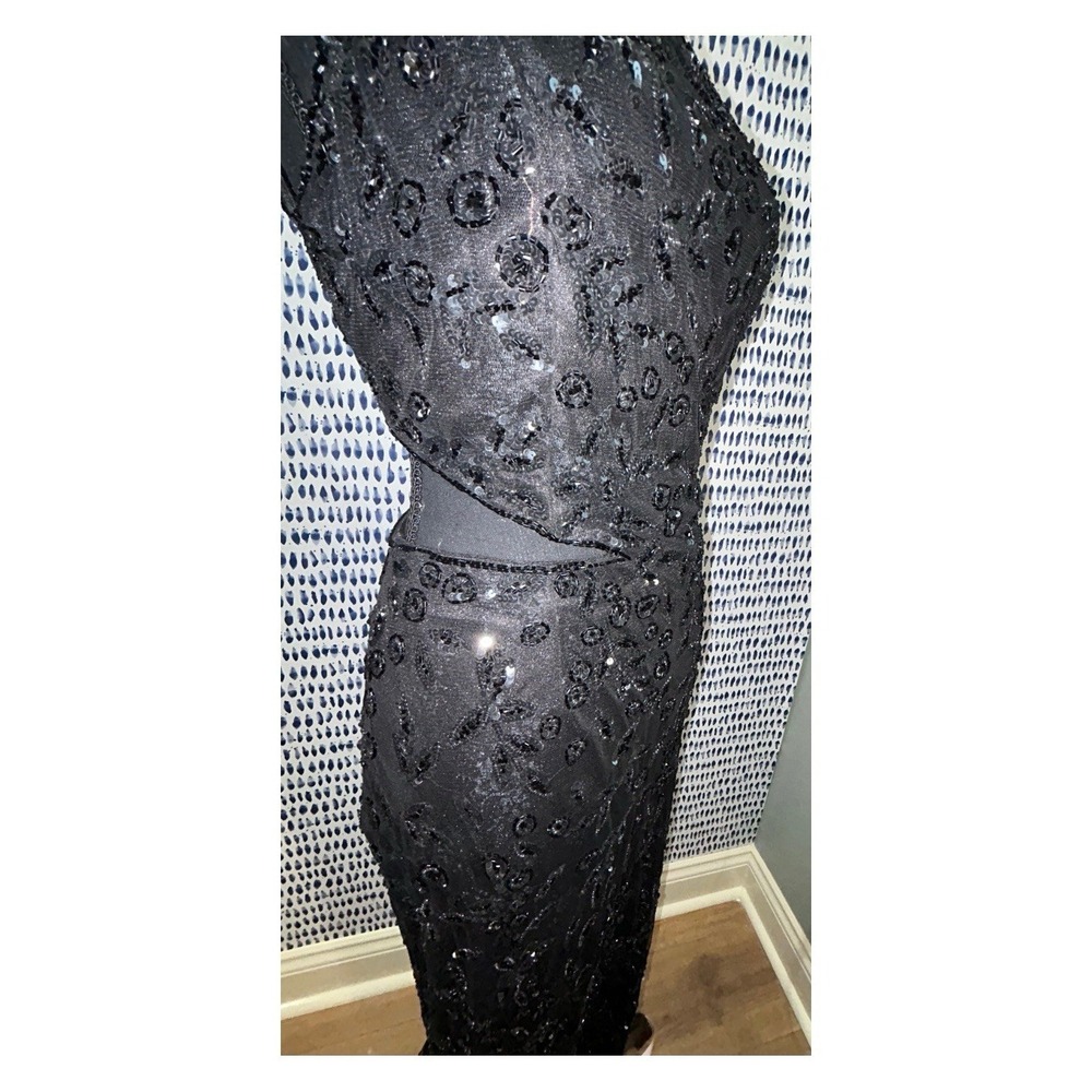 NWT Mac Duggal 6084‎ Strappy Back One-Shoulder Dress Size 8 - Picture 3 of 7